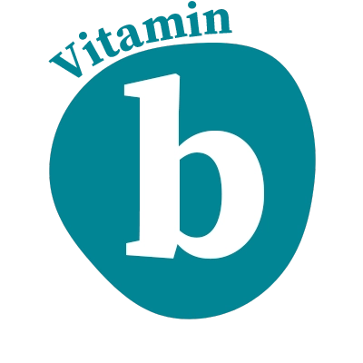 Green blob visual illustration of vitamins