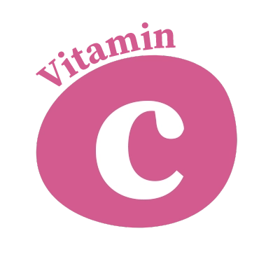 Pink blob visual illustration of vitamins