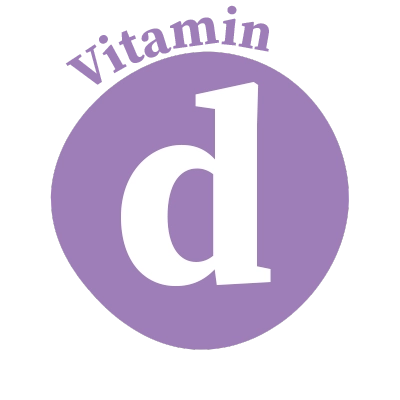 Purple blob visual illustration of vitamins